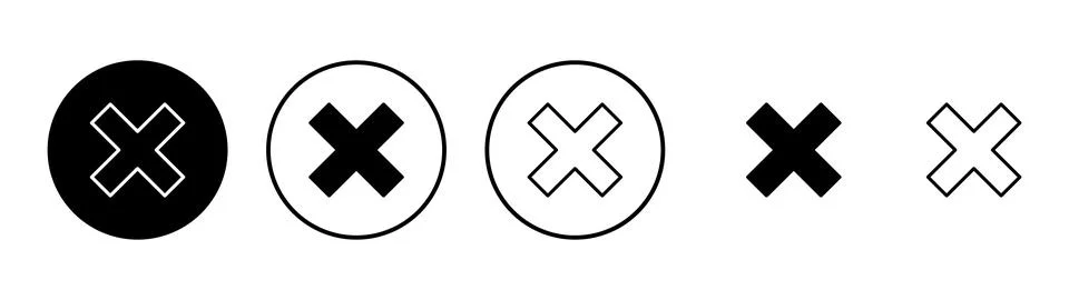 Close icon vector. Delete sign and symbol. cross sign イラスト素材