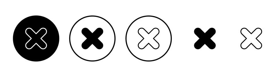 Close icon vector. Delete sign and symbol. cross sign Stock Illustration