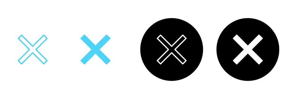 Close icon vector. Delete sign and symbol. cross sign イラスト素材