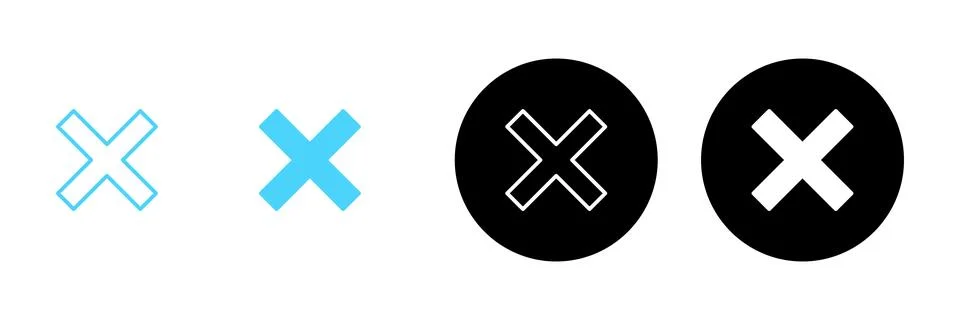 Close icon vector. Delete sign and symbol. cross sign 스톡 일러스트