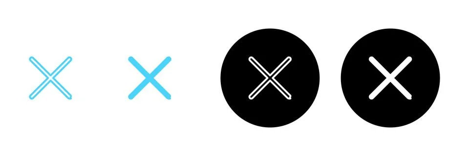 Close icon vector. Delete sign and symbol. cross sign Stock Illustration