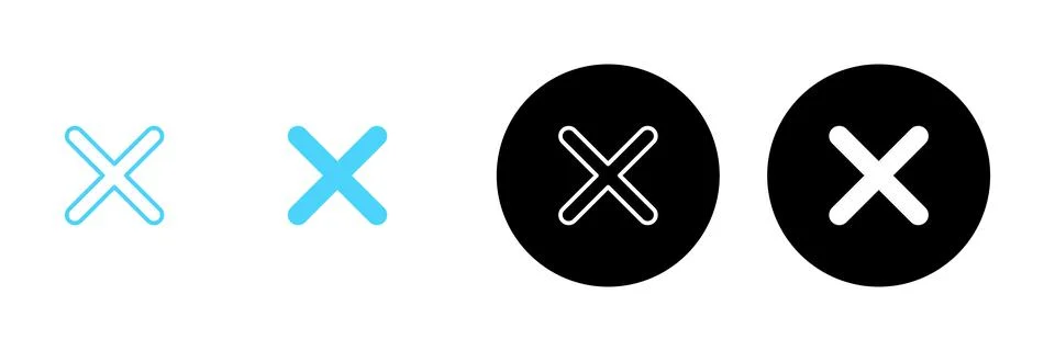 Close icon vector. Delete sign and symbol. cross sign Stock Illustration