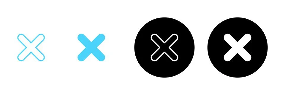 Close icon vector. Delete sign and symbol. cross sign Stock Illustration