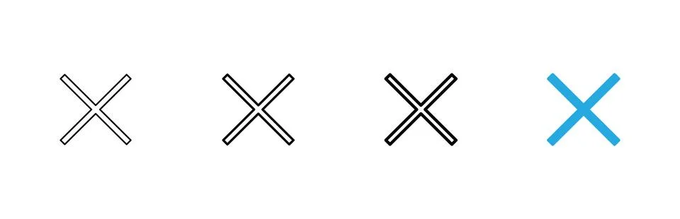 Close icon vector. Delete sign and symbol. cross sign Ilustración de archivo