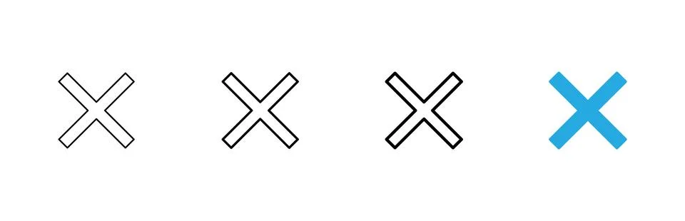 Close icon vector. Delete sign and symbol. cross sign Ilustración de archivo