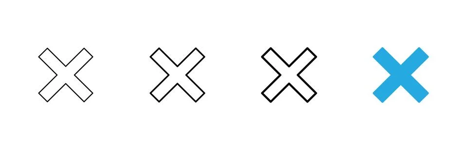 Close icon vector. Delete sign and symbol. cross sign Ilustração Stock