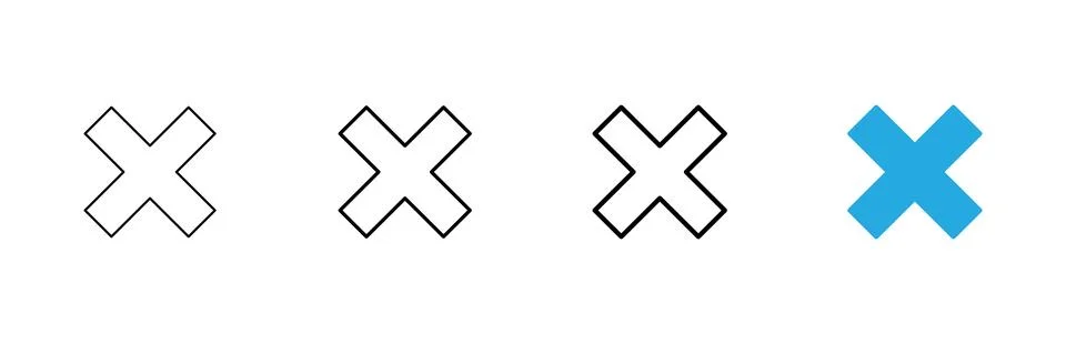Close icon vector. Delete sign and symbol. cross sign Stock Illustration