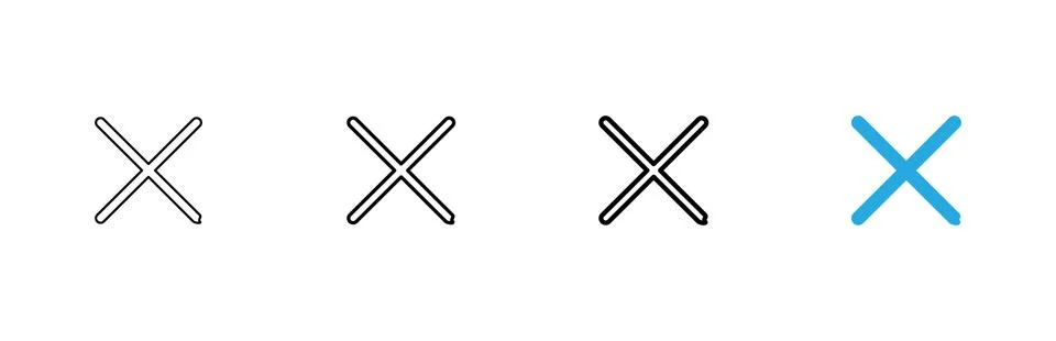 Close icon vector. Delete sign and symbol. cross sign Stock Illustration