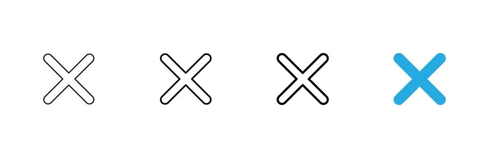 Close icon vector. Delete sign and symbol. cross sign Stock Illustration