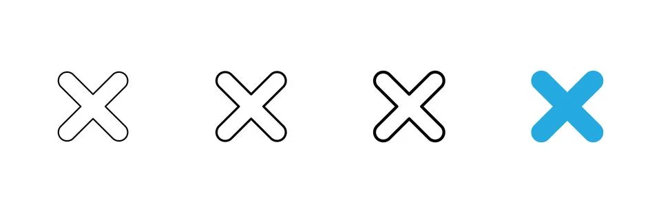 Close icon vector. Delete sign and symbol. cross sign Stock Illustration