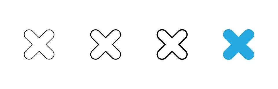 Close icon vector. Delete sign and symbol. cross sign Stock Illustration