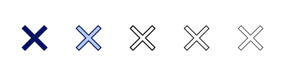 Close icon vector. Delete sign and symbol. cross sign Stock Illustration