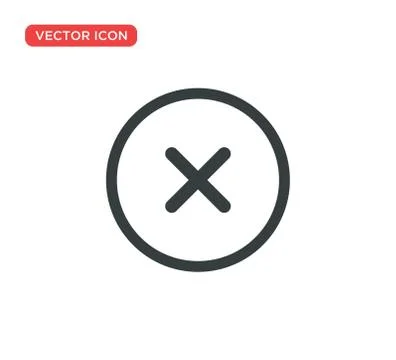 Close Icon Vector Illustration Design Stock Illustration