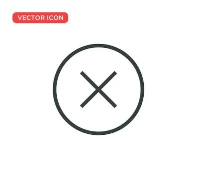 Close Icon Vector Illustration Design Illustrazione stock