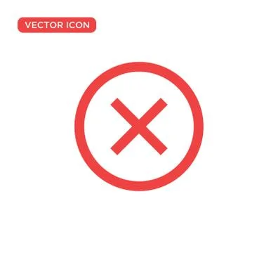 Close Icon Vector Illustration Design Stock Illustration