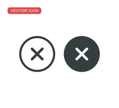 Close Icon Vector Illustration Design Stock Illustration