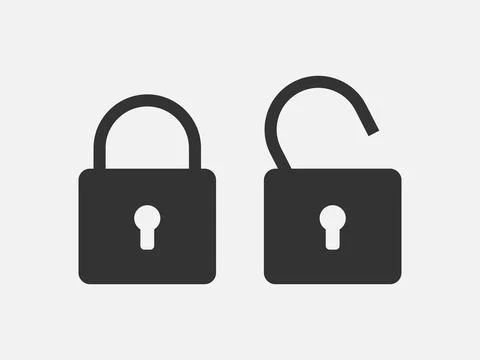 Close icon vector sign. Cancel symbol padlock web design. Error, denied, avoi Ilustración de archivo