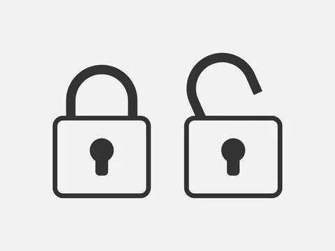 Close icon vector sign. Cancel symbol padlock web design. Error, denied, avoi Stockillustratie