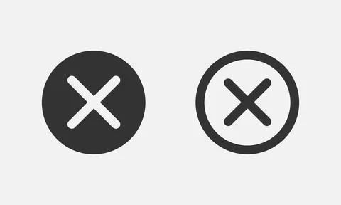 Close icon vector sign. Cancel symbol web design. Error, denied, avoid or wro Stock Illustration