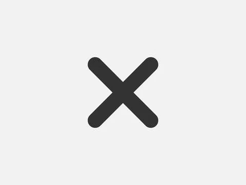 Close icon vector sign. Cancel symbol web design. Error, denied, avoid or wro Stock Illustration