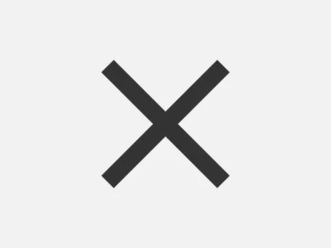 Close icon vector sign. Cancel symbol web design. Error, denied, avoid or wro Stock Illustration