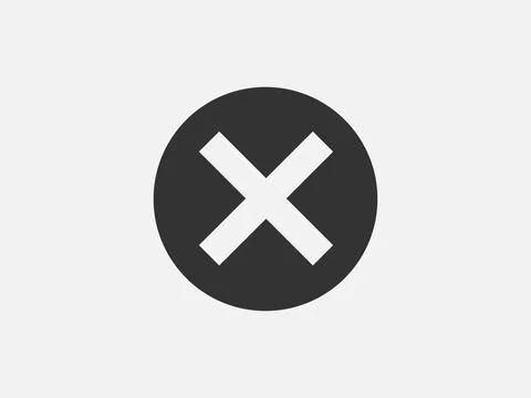 Close icon vector sign. Cancel symbol web design. Error, denied, avoid or wro Ilustración de archivo