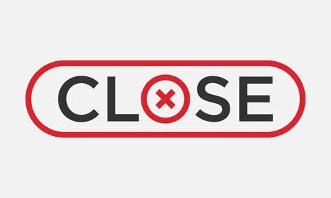 Close icon vector sign. Cancel symbol web design. Error, denied, avoid or wro Illustrazione stock