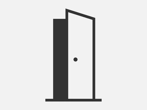 Close icon vector sign. Door icons symbol web design. Illustrazione stock