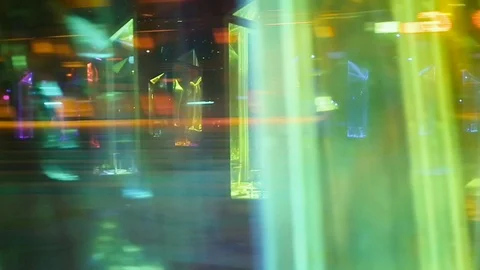 Close-up of illuminated glass structure Stock Footage 99499380