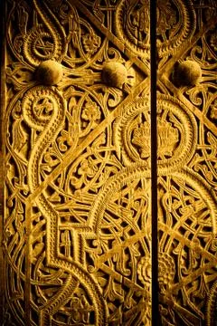Close-up image of ancient doors Stock Photos