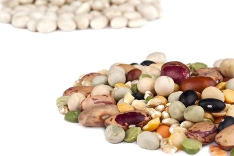 Close up image of assorted beans Stock Photos