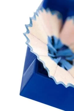 Close image of blue sharpener Stock Photos