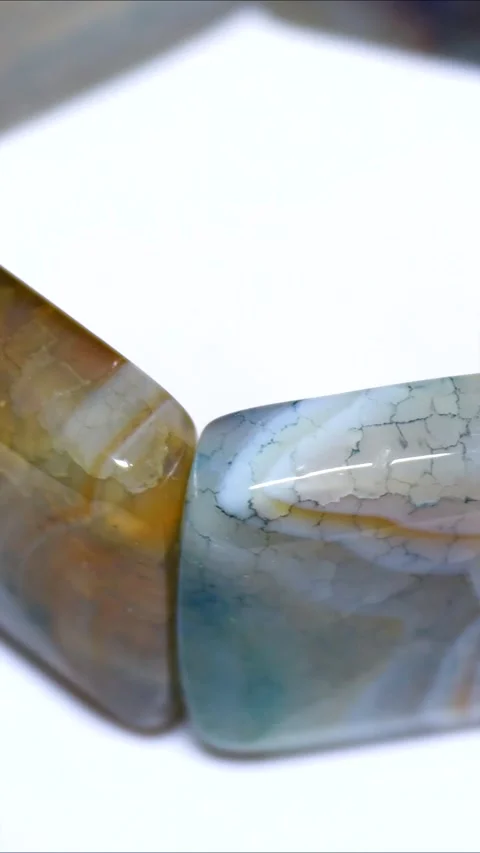 A close-up image of a bracelet made from stones, suitable for jewelry or de.. Stock Footage 345168486