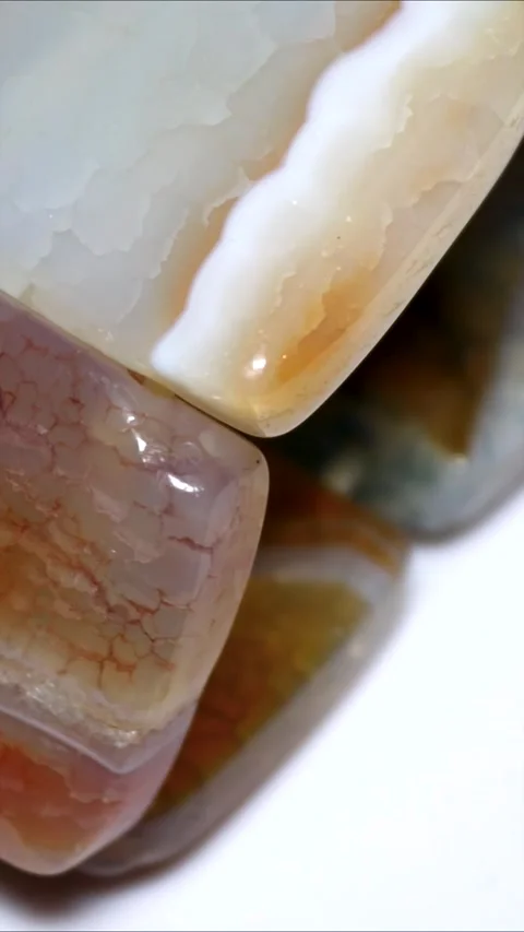 A close-up image of a bracelet made from stones, suitable for jewelry or de.. Stock Footage 345168505