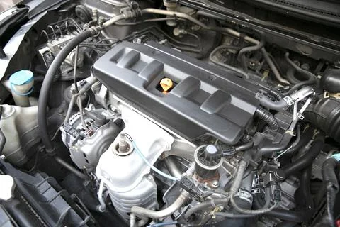 Close up image of car engine. Stock Photos