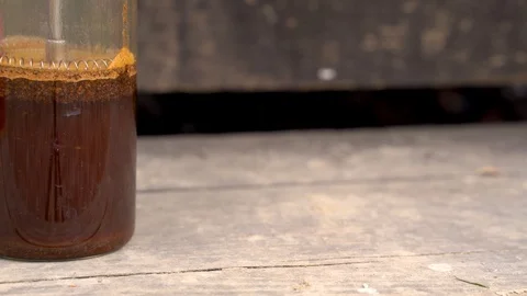 Close-up image of coffee being prepared using french press, Croatia. Stock Footage 127218432