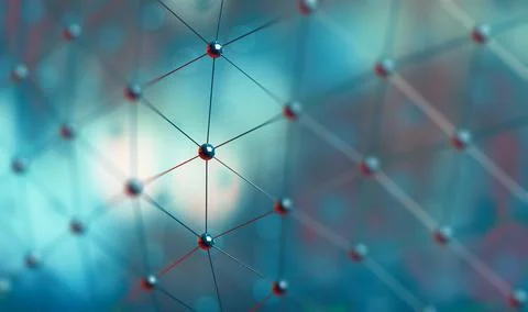 Close up image of dots and lines structure.Big data backdrop. Stock Illustration