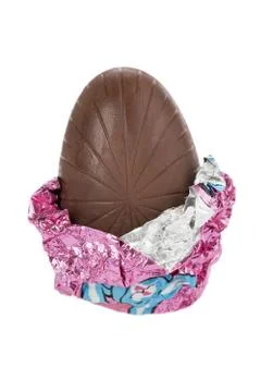 Close up image of easter egg chocolate Stock Photos