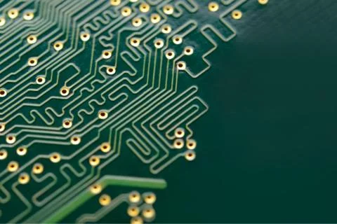 Close up Image of Electronic Circuit Board. Computer Technology Concept Backgrou Stock Photos