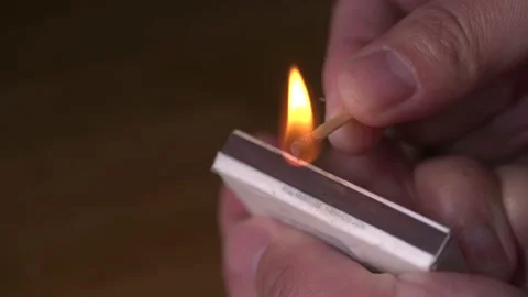  close up image of firing match 스톡 동영상 184140648