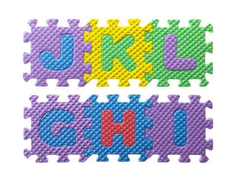 Close up image of foam puzzle Stock Photos