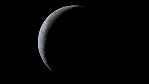 Close up image of full moon as seen in the Northern Hemisphere Stock Footage 305917325