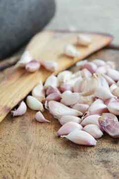 Close up image of garlic Stock Photos