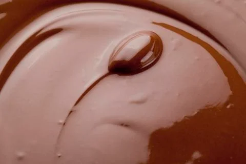 Close up image of melted chocolate Stock Photos