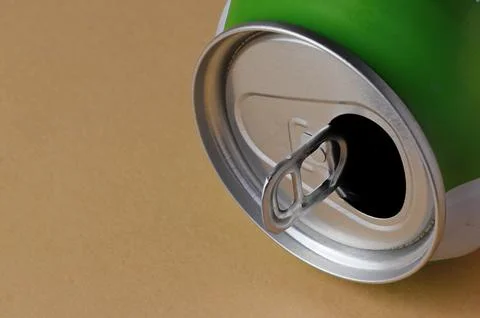 Close-up image of an open can of drink. Stock-Fotos