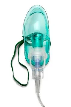 Close up image of an oxygen mask from front Stock Photos