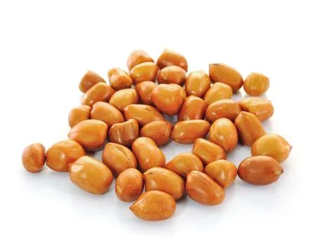 Close-up image of peanuts studio isolated on white background Foto stock