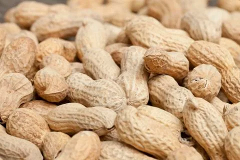 Close up image of a pile of dry peanuts Stock Photos