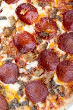 Close up image of a pizza Stock Photos