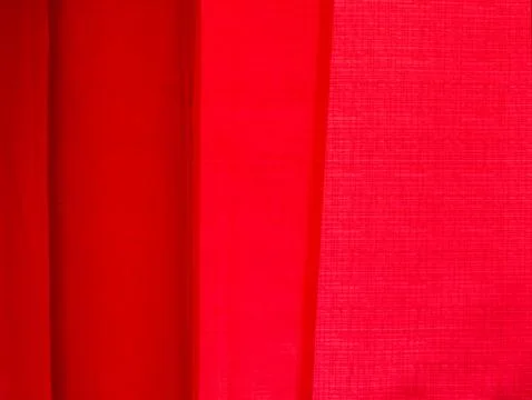 Close-up image of red curtains. Stock Photos